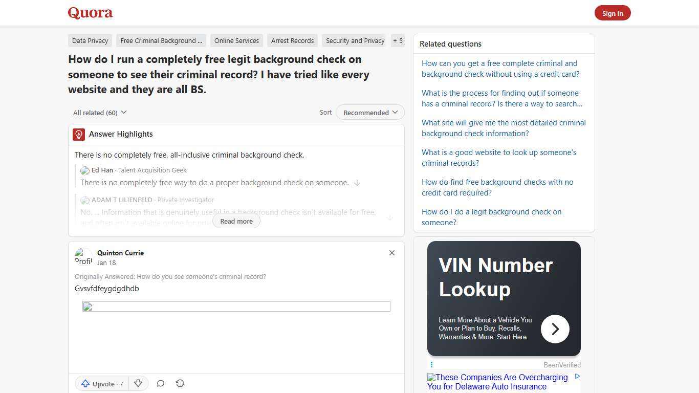 How to run a completely free legit background check on someone to see their criminal record - Quora